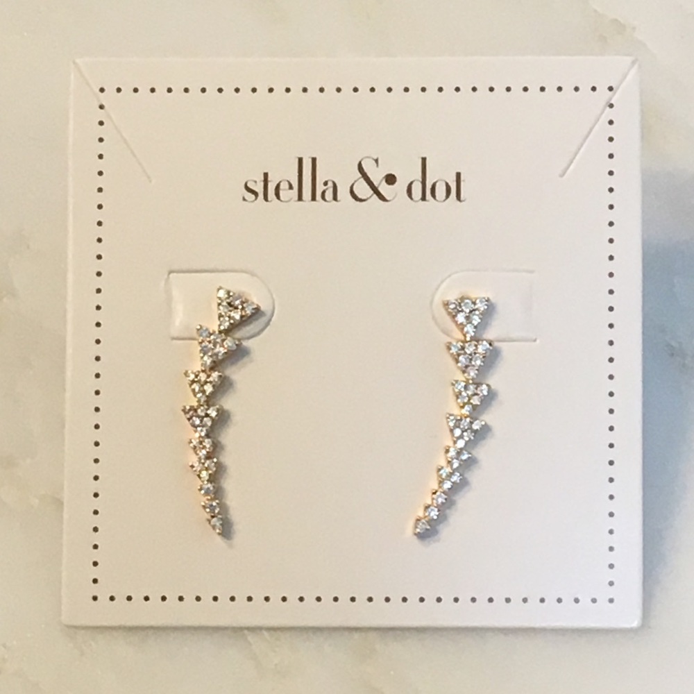 Pave Triangle Path Ear Climber -Stella & Dot